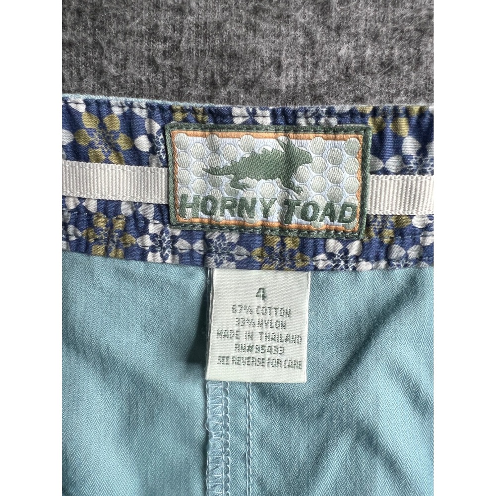 Horny Toad Women's Light Blue Herringbone Cargo Skirt Adjustable Waist Utility - Picture 9 of 14